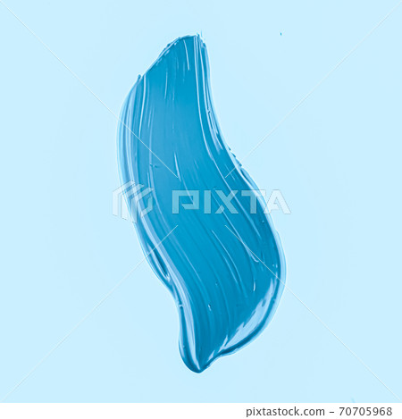 Blue brush stroke or makeup smudge closeup, beauty cosmetics and lipstick texture 70705968