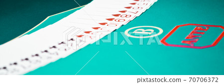 Playing cards game in casino, gambling ad Playing cards game in casino, gambling ad 70706372