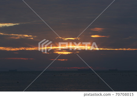 麗水市,Musulmok海灘,兄弟島,日出 麗水市,Musulmok海灘,兄弟島,日出 70708015