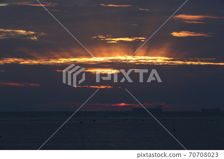 麗水市,Musulmok海灘,兄弟島,日出 麗水市,Musulmok海灘,兄弟島,日出 70708023