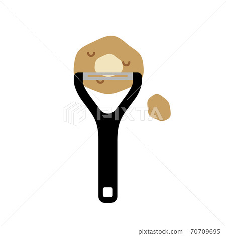 potato peeling illustration potato peeling illustration 70709695