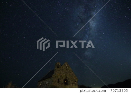 Shepherd's Church, Decapo, Tekapo, Lake, Starry Sky, Universe (New Zealand) 70713505