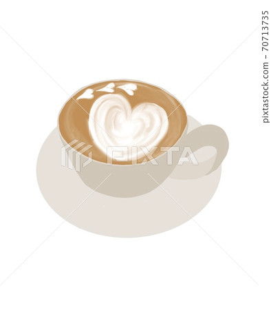 Latte art illustration material 70713735