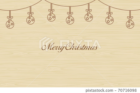 Annual event Christmas garland wood grain background 70716098