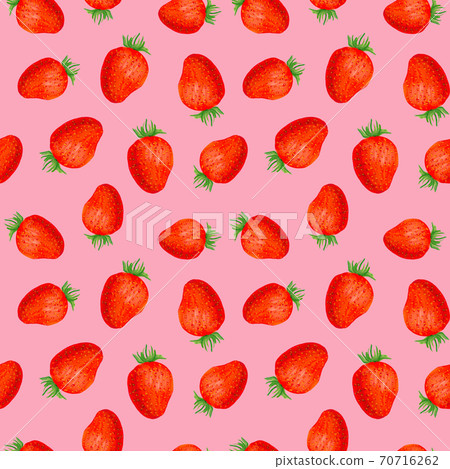 gouache strawberry