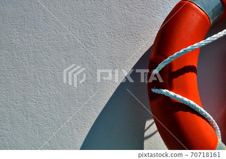 Part of Life Buoy on the Ship with White Background Part of Life Buoy on the Ship with White Background 70718161