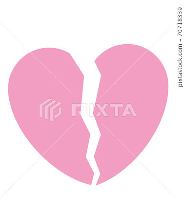 Illustration of a broken heart 70718339