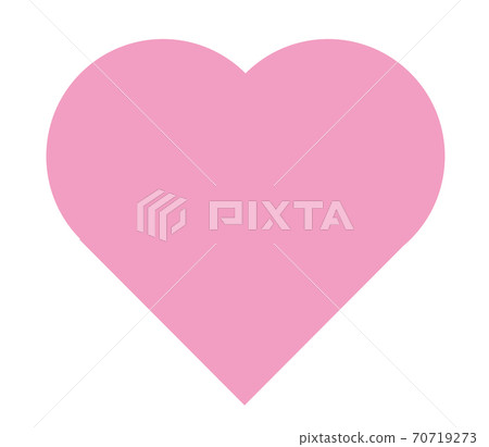 Illustration of a pink heart symbol made of squares and circles 70719273