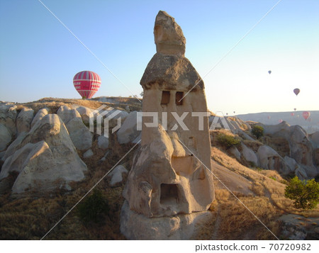Cappadocia strange stones and balloons 70720982