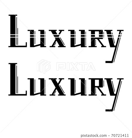 Luxury lettering set. Printed inscription. Serif word. Magnificence. The object is separate from the background. Vector element Luxury lettering set. Printed inscription. Serif word. Magnificence. The object is separate from the background. Vector element 70721411