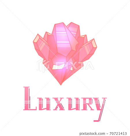 Doodle gemstone with luxury lettering. Printed inscription with sapphire. Magnificence. The object is separate from the background. Vector element Doodle gemstone with luxury lettering. Printed inscription with sapphire. Magnificence. The object is separate from the background. Vector element 70721413