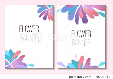 Set of vertical banners with multi colored drops of paint cut from paper and place for text. 3d origami. Splash of water. Vector paper cut template Set of vertical banners with multi colored drops of paint cut from paper and place for text. 3d origami. Splash of water. Vector paper cut template 70721415
