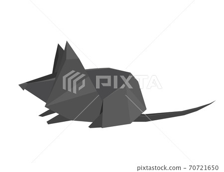 Polygonal illustration of a mouse. 3d paper origami rat. New Year symbol. The object is separate from the background. Vector element Polygonal illustration of a mouse. 3d paper origami rat. New Year symbol. The object is separate from the background. Vector element 70721650