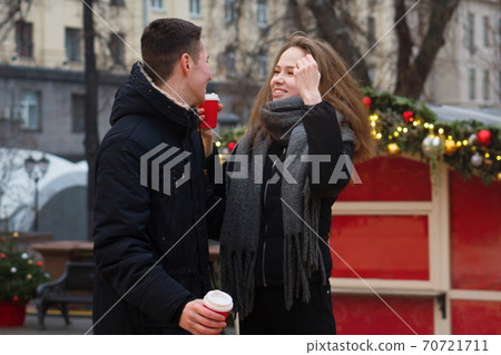 Date at the Christmas market 70721711