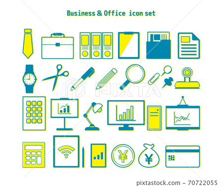Vector illustration of office / work Business icon set Vector illustration of office / work Business icon set 70722055