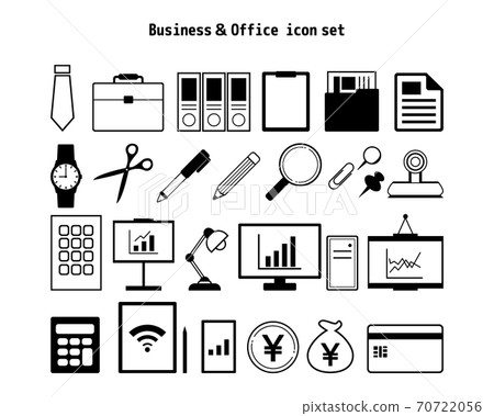 Vector illustration of office / work Business icon set 70722056