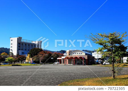坎加瓦河公路綠洲藍天和秋葉 70722305