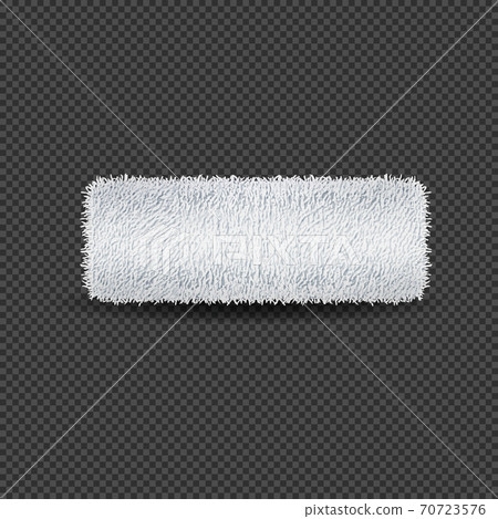 White rolled towel on transparent background. 3d realistic spa cotton towel for hotel bathroom hygiene or sauna. One white rolled folded fluffy terry towel.  70723576