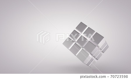 Rotation of the cube at an angle, isolated on a... - Stock Illustration ...