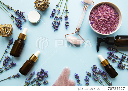 Natural organic SPA cosmetic with lavender. 70723627