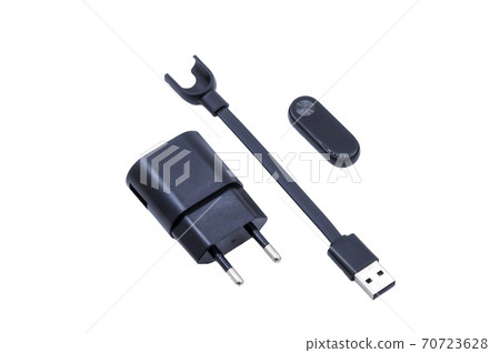 smart watch on charge, fitness watch and charger, sports watch on white background 70723628
