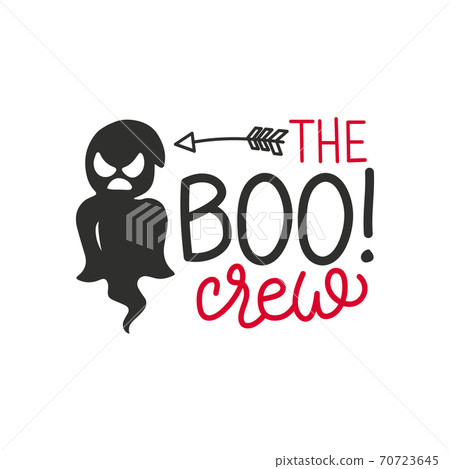 Boo crew. Group of very scary and noisy ghosts are ready to hunt party. Children cartoon style. Poster or postcard design. Watercolour imitation Boo crew. Group of very scary and noisy ghosts are ready to hunt party. Children cartoon style. Poster or postcard design. Watercolour imitation 70723645