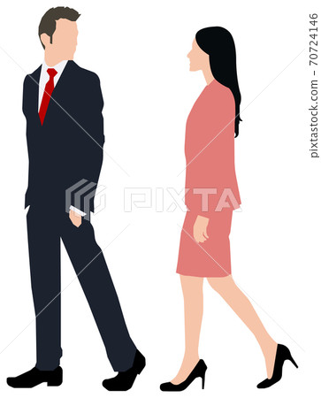 全身輪廓矢量插圖集(日常生活/情況)/辦公室工作人員/老闆和下屬 全身輪廓矢量插圖集(日常生活/情況)/辦公室工作人員/老闆和下屬 70724146