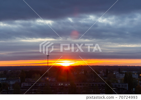 Sunrise over the City of Kharkiv, Ukraine 70724993