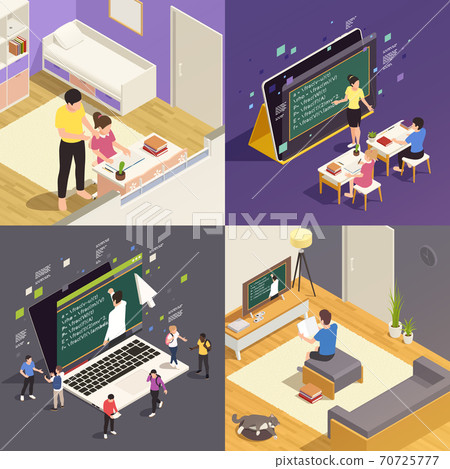 Online Education 2x2 Concept Online Education 2x2 Concept 70725777