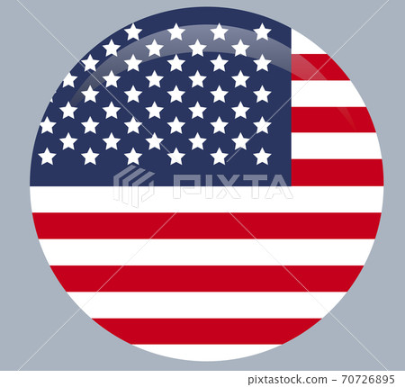 American flag with good colors. USA flag. United States. Independence day. 70726895