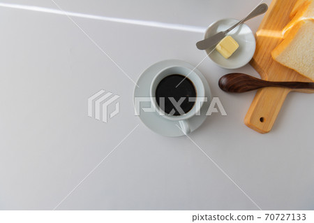 Tableware white background breakfast image 70727133