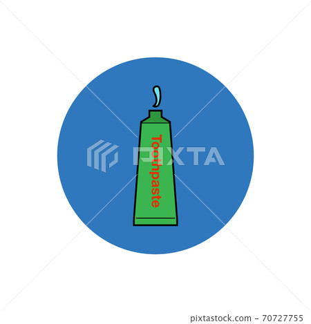 Colorful Toothpaste icon. Button Style Vector EPS. - Stock Illustration ...