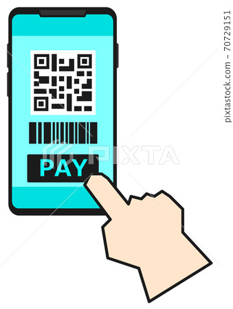 Illustration to make a smartphone payment 70729151