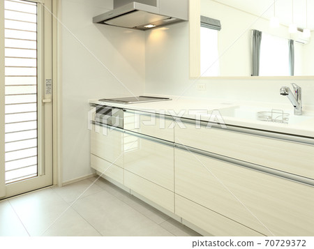 System kitchen in newly built housing LDK 70729372