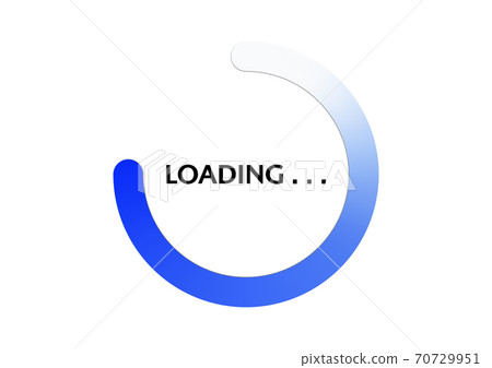 Blue circle progress loading bar vector... - Stock Illustration ...