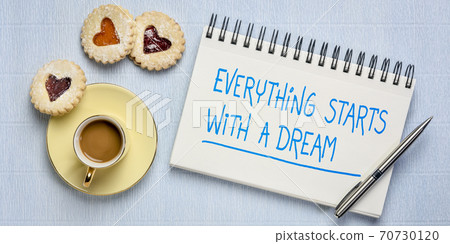everything starts with a dream inspiration note 70730120