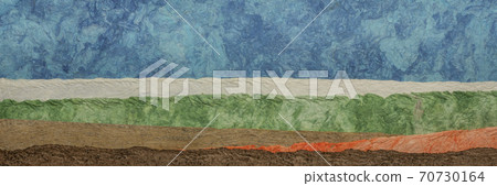 abstract landscape with amate paper abstract landscape with amate paper 70730164