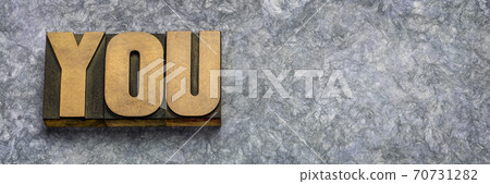 you word typography in wood type 70731282