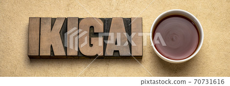 ikigai word - Japanese life purpose concept ikigai word - Japanese life purpose concept 70731616