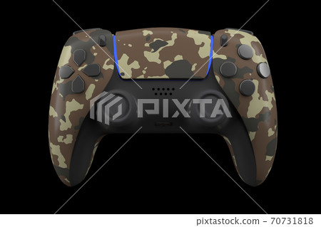 Realistic video game controller isolated on black with clipping path. 70731818
