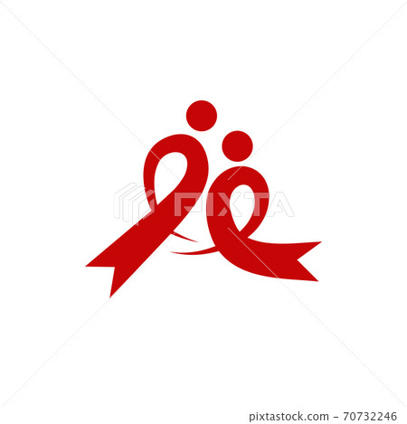 Aids day logo design template 70732246