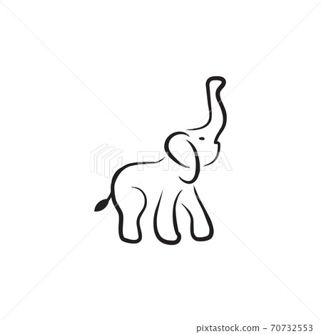 Elephant animal logo design template 70732553