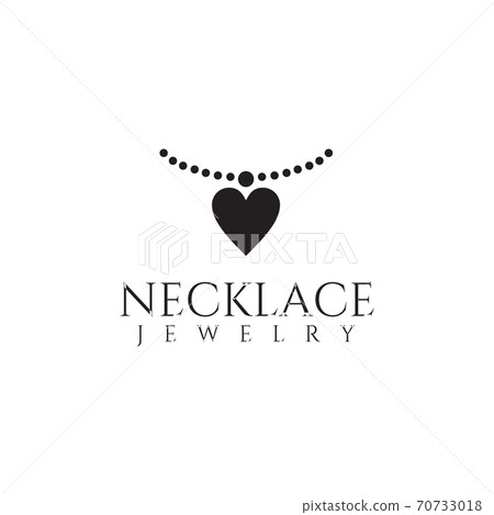 Necklace jewelry logo design template 70733018