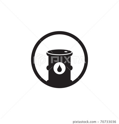 Oil drum sign logo design template Oil drum sign logo design template 70733036