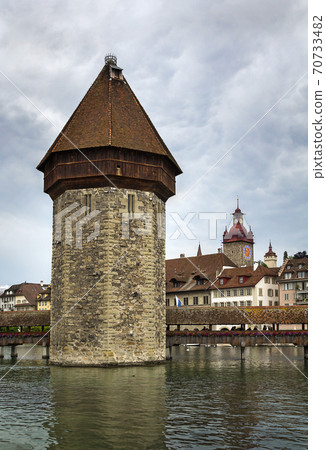 Wasserturm and Kapellbrucke, Lucerne 70733482