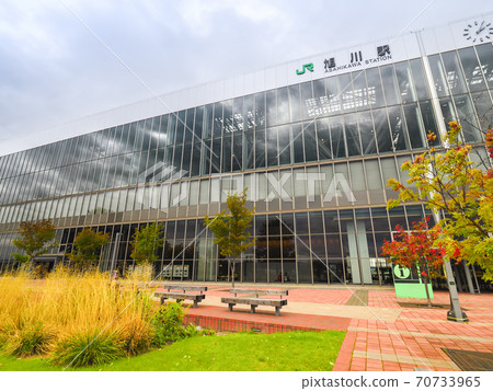 JR Asahikawa Station Building and Autumn Leaves / Asahikawa station, Japan 70733965