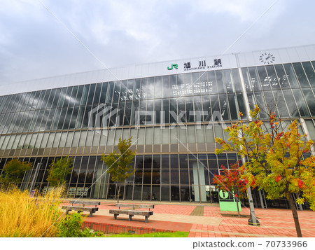 JR Asahikawa Station Building and Autumn Leaves / Asahikawa station, Japan 70733966