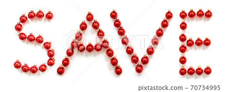 Red Christmas Ball Ornament Building Word Save Red Christmas Ball Ornament Building Word Save 70734995