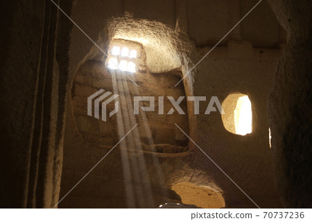 Interior view of cave house at Cappadocia 70737236