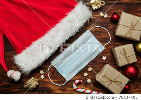 New Year and Christmas concept during the coronavirus pandemic covid-19 New Year and Christmas concept during the coronavirus pandemic covid-19 70737405